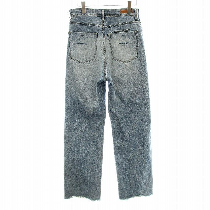 ヤヌーク IENA別注 LEA カットオフ ワイドデニム パンツ ジーンズ