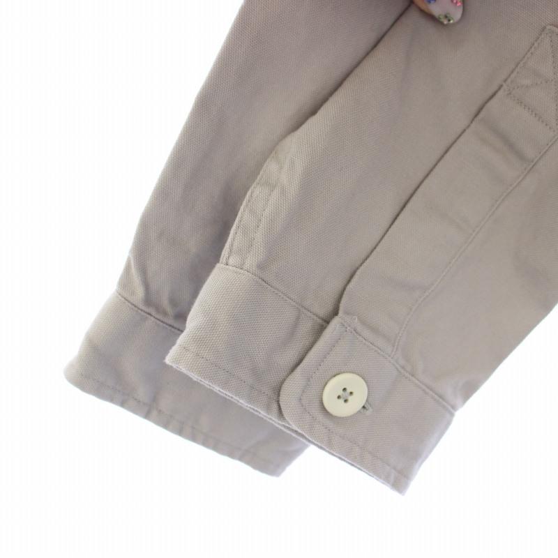 ロロ LOLO プルオーバーシャツ ラウンドカラー 長袖 M グレー LS-3 /TK