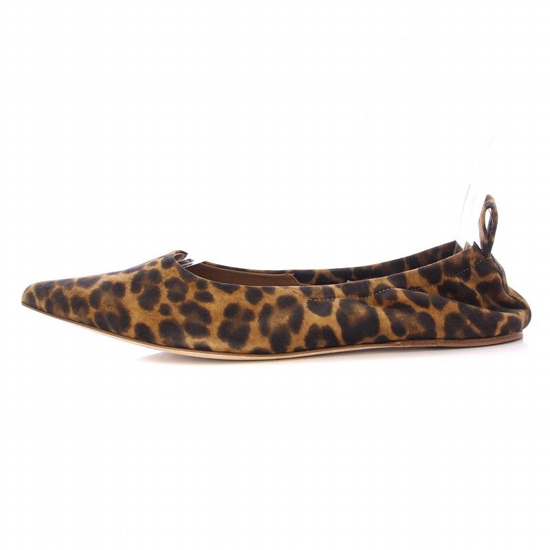 ブレンタ BRENTA leopard レオパードポインテッド パンプス フラット