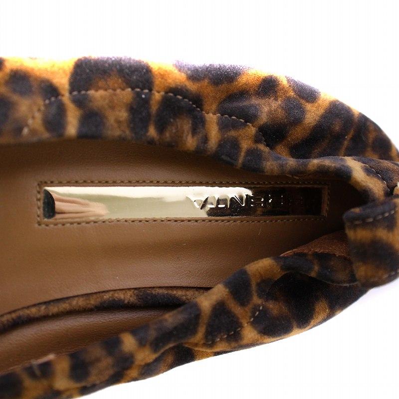 ブレンタ BRENTA leopard レオパードポインテッド パンプス フラット