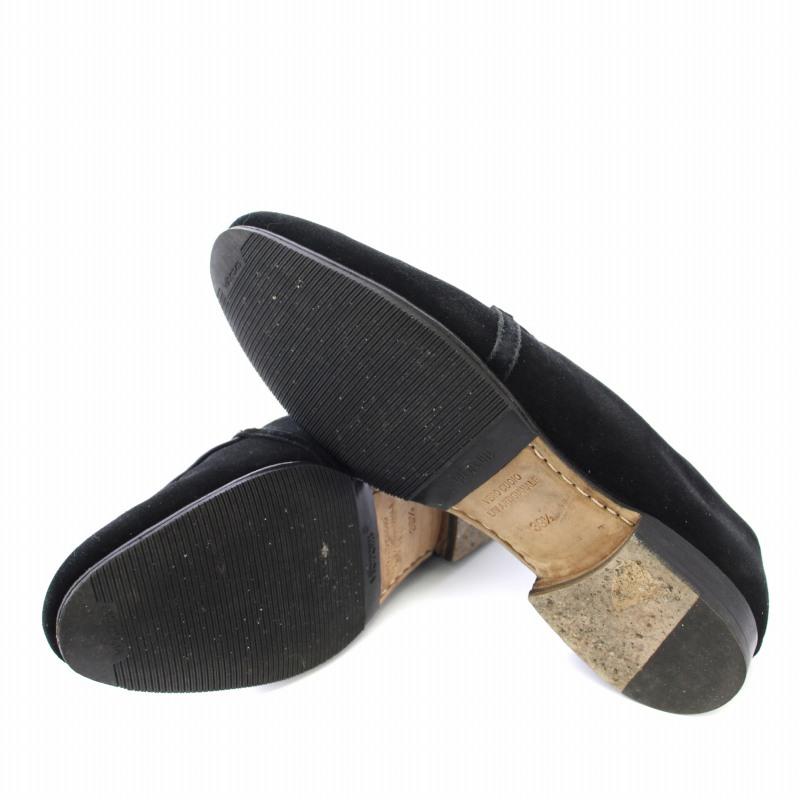 ポルペッタ POLPETTA ローファー シューズ スエード スタッズ 39.5 黒