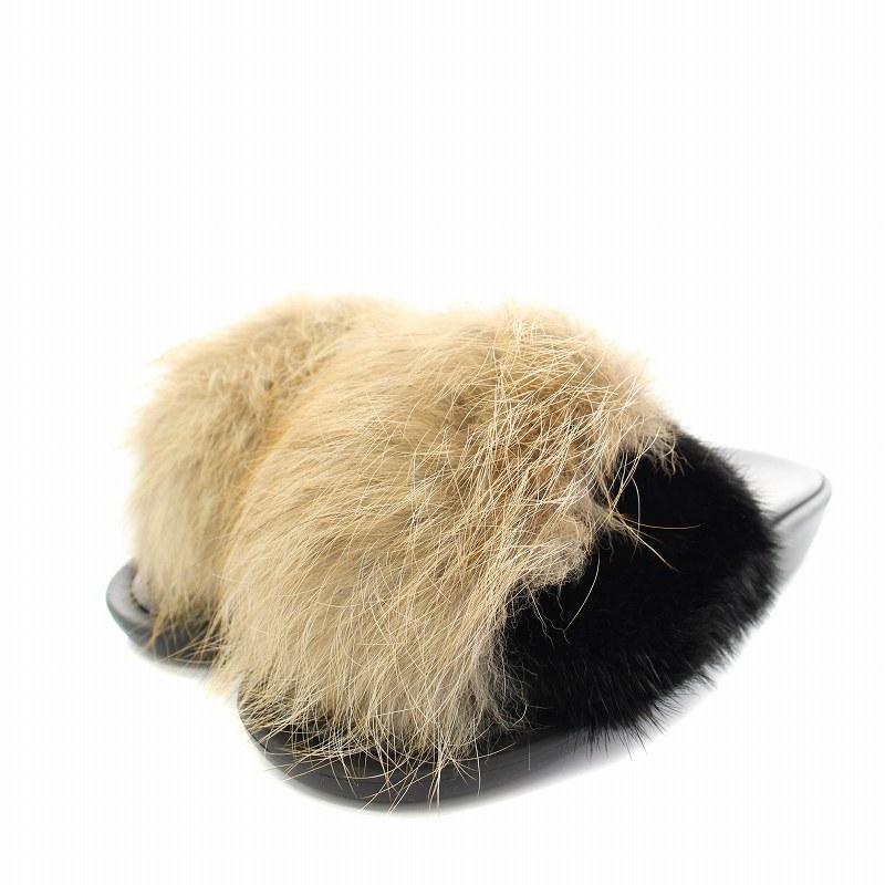 LOUIS VUITTON（ルイ・ヴィトン） ファーフラットサンダル フェイク