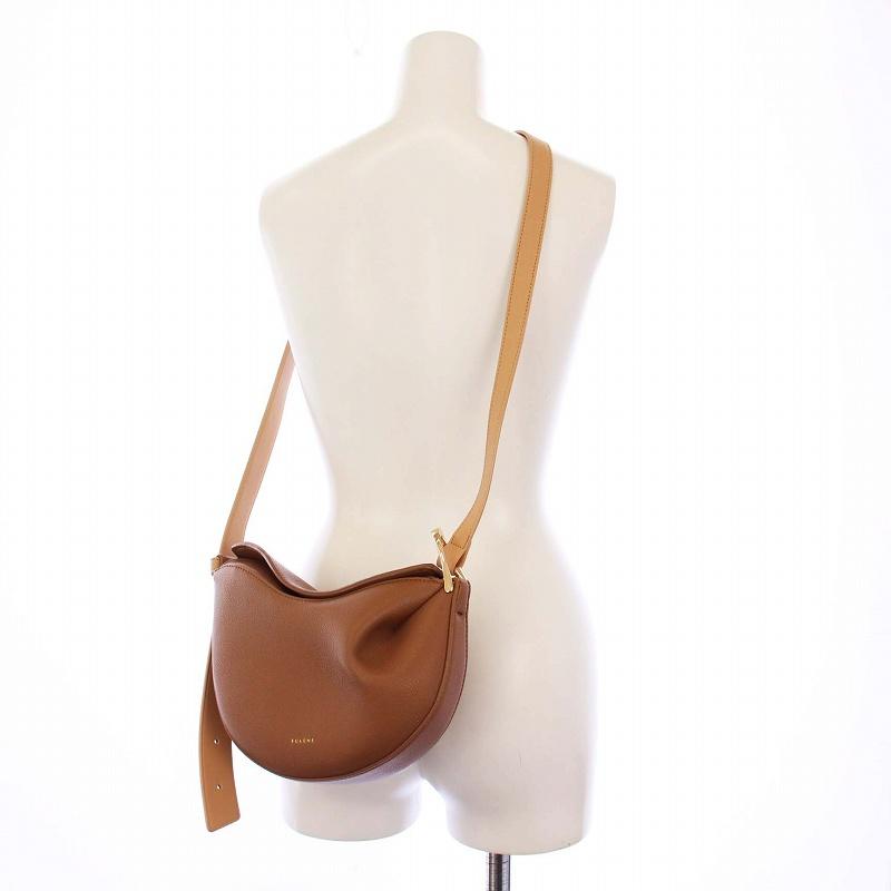 新品 ポレーヌ トンカ デュオ キャメル ショルダーバッグ レザー ブラウン Polène | バッグ- Tonca - デュオ キャメル