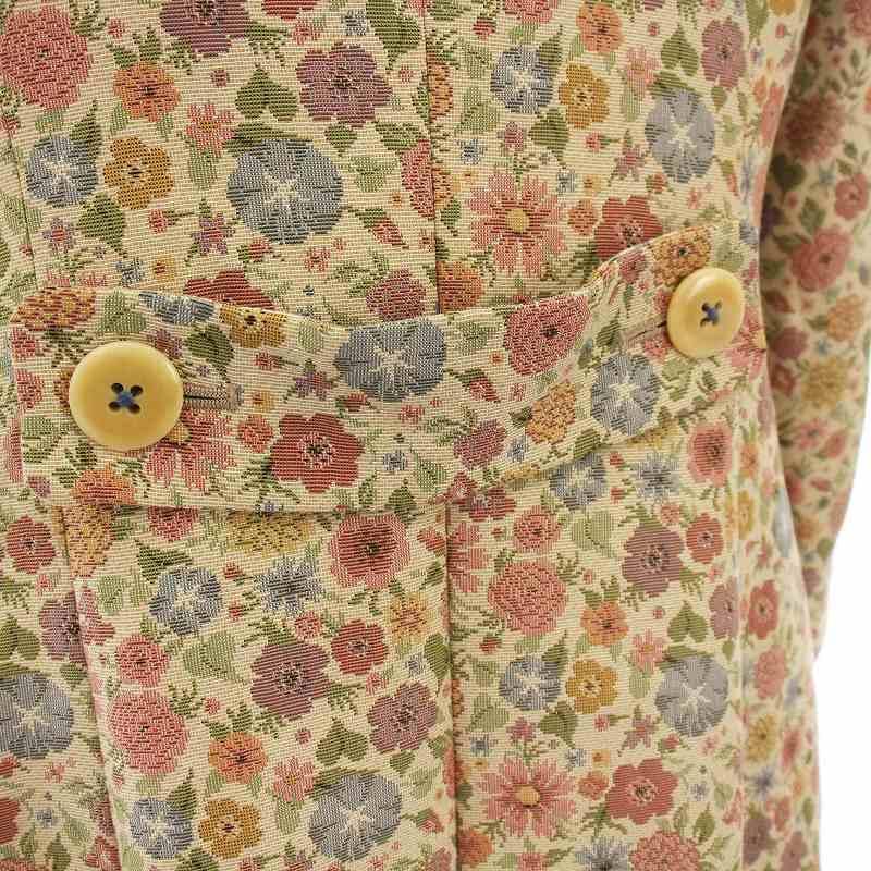 ロイスクレヨン Lois CRAYON ゴブラン織りコート 花柄 アウター M