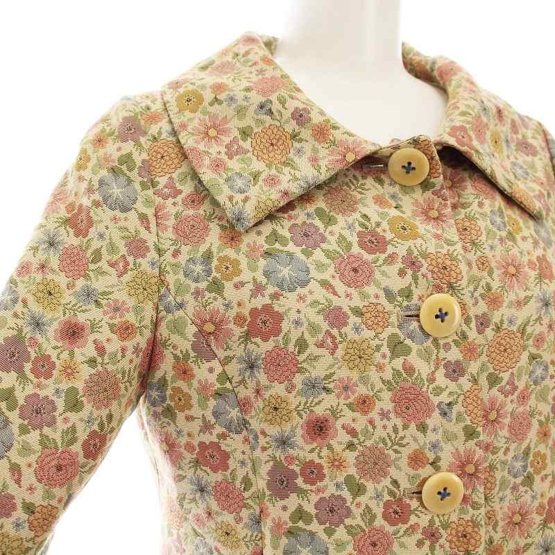 ロイスクレヨン Lois CRAYON ゴブラン織りコート 花柄 アウター M