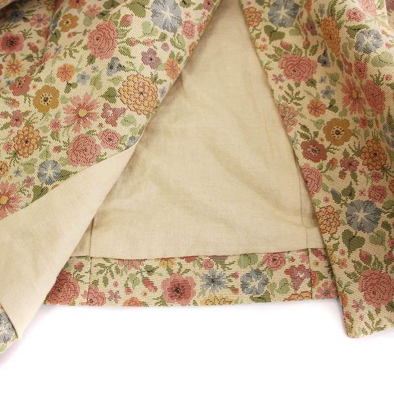 ロイスクレヨン Lois CRAYON ゴブラン織りコート 花柄 アウター M