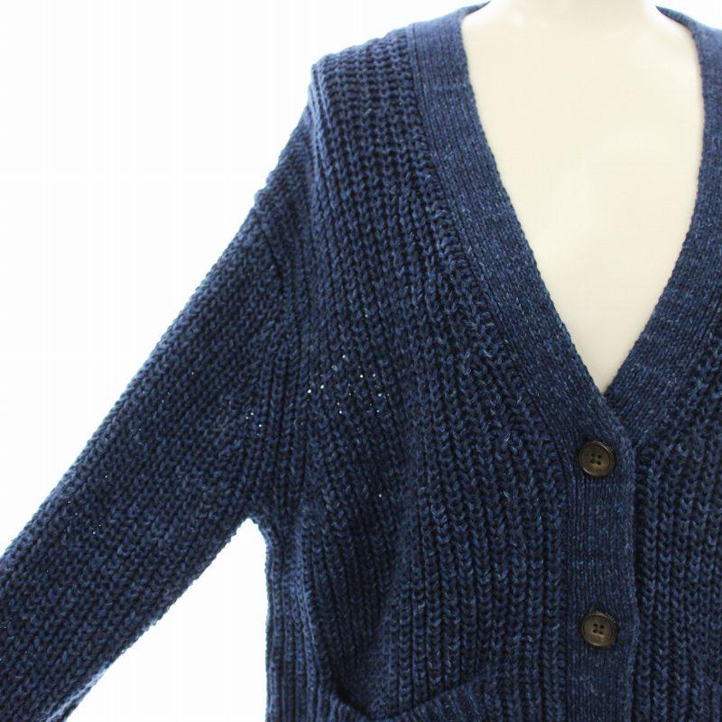 現行 ラルフローレン ニットカーディガン Vネック 麻 リネン S 紺 ネイビー POLO RALPH LAUREN（ポロ・ラルフローレン） ポロ バイ ラルフローレン