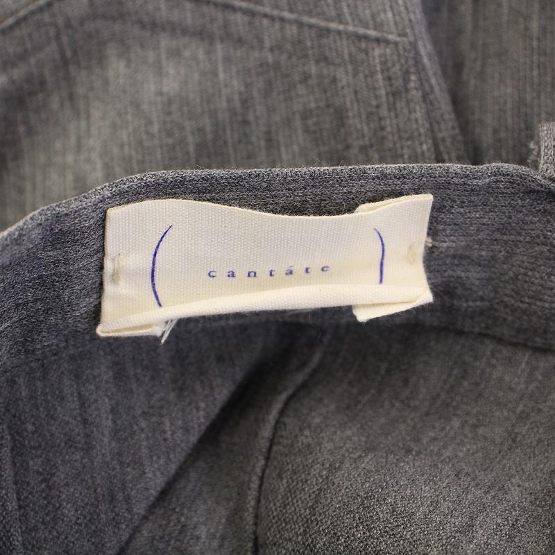 カンタータ CANTATE テーパードパンツ スラックス タック ボタンフライ