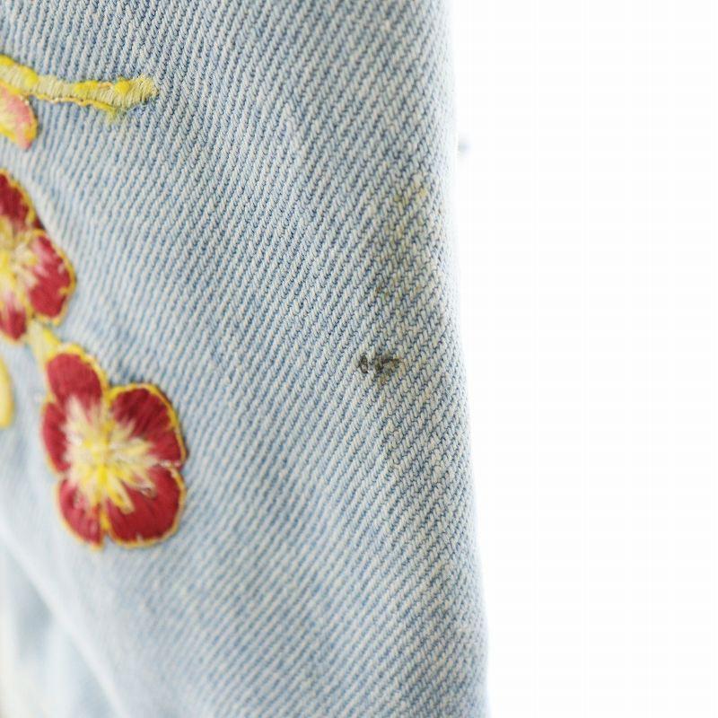 GUCCI（グッチ） デニムジャケット ジージャン Gジャン 花刺繍 裏地