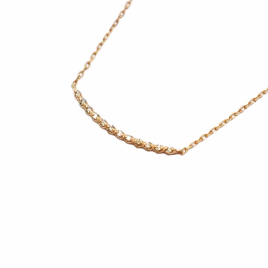 agete アガット ダイヤモンドネックレス ペンダント K10 0.06ct 