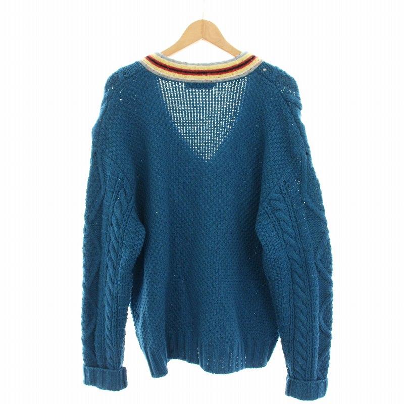 キャバン CABaN 23AW ウールハンドケーブルVネックプルオーバー ニット  