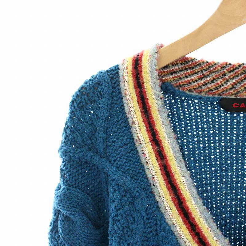 キャバン CABaN 23AW ウールハンドケーブルVネックプルオーバー ニット  