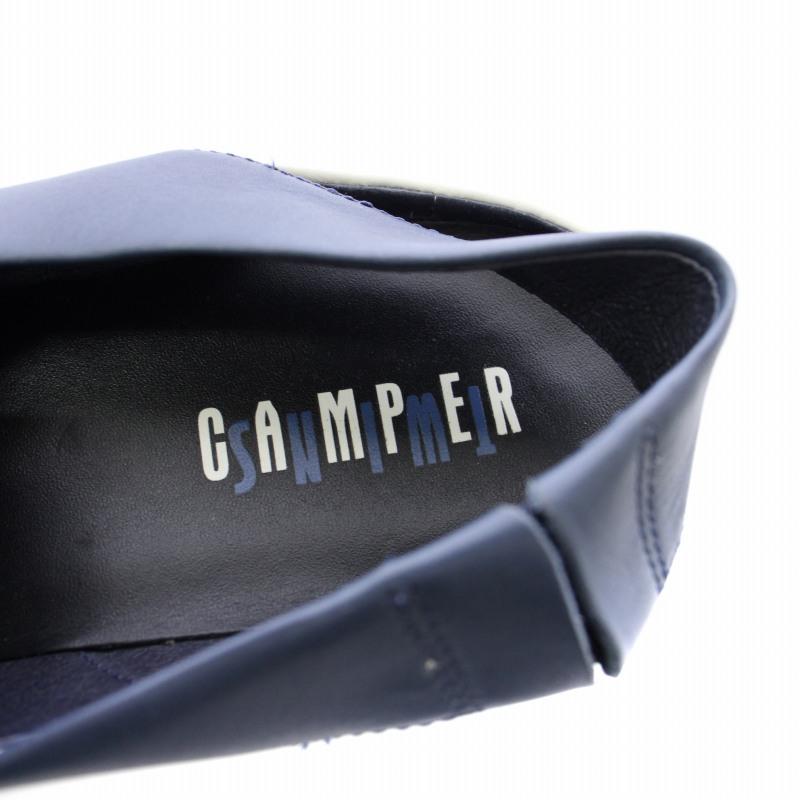 カンペール CAMPER ツインズ TWS フラットシューズ ストラップ 38 紺