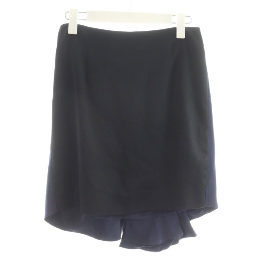 バレンシアガ　フレアースカート美品 BALENCIAGA（バレンシアガ） フレアスカート ミニ丈 バイカラー シルク