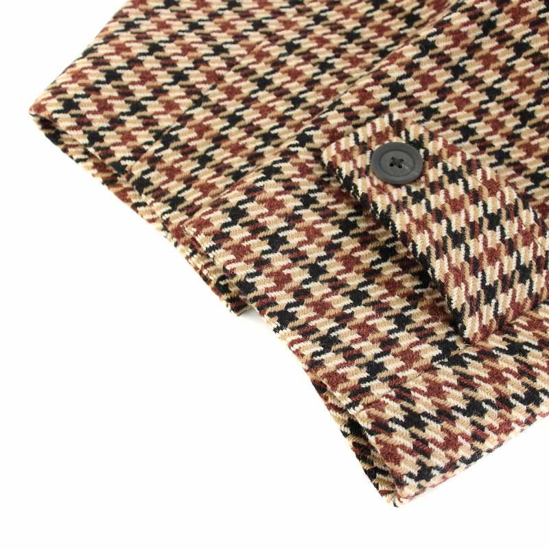 カラー kolor アシンメトリーチェックコート チェスターコート