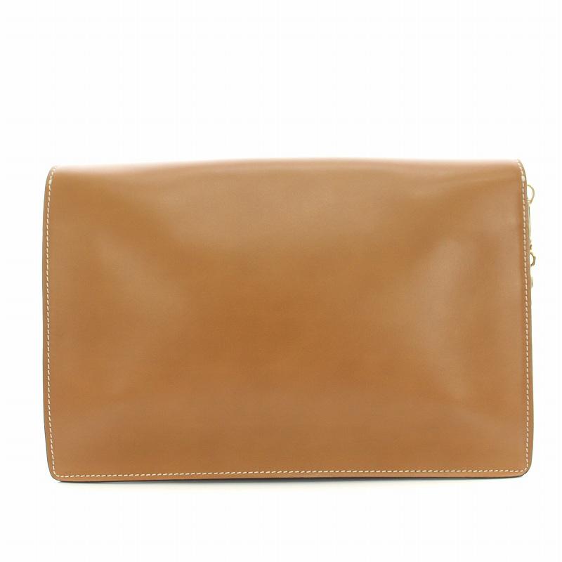 【中古】ザンチェッティ アパルトモン クリップ24 ショルダーバッグ レザー チェーン キャメル 01982039 レディース ザンチェッティ ZANCHETTI アパルトモン クリップ24 ショルダーバッグ