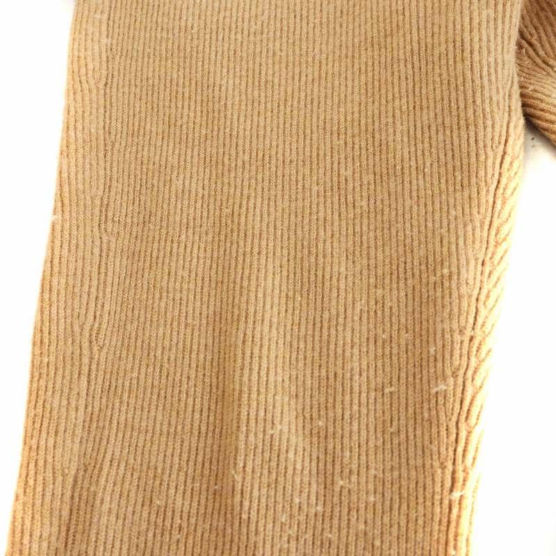 Drawerウールカシミヤ あぜ編みニット アイボリー ドゥロワー ドゥロワー Drawer ウールカシミヤ12G畦編み ストレートニットパンツ