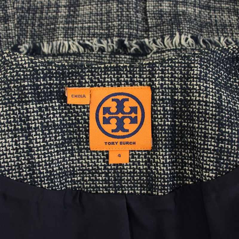 TORY BURCH（トリーバーチ） ノーカラージャケット ツイードジャケット 