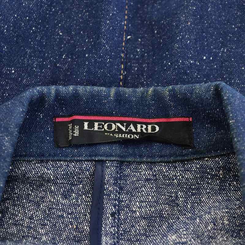 【中古】レオナール LEONARD FASHION セットアップ テーラードジャケット シングル 13AR 72-96 紺 LEONARD（レオナール） LEONARD FASHION セットアップ テーラード