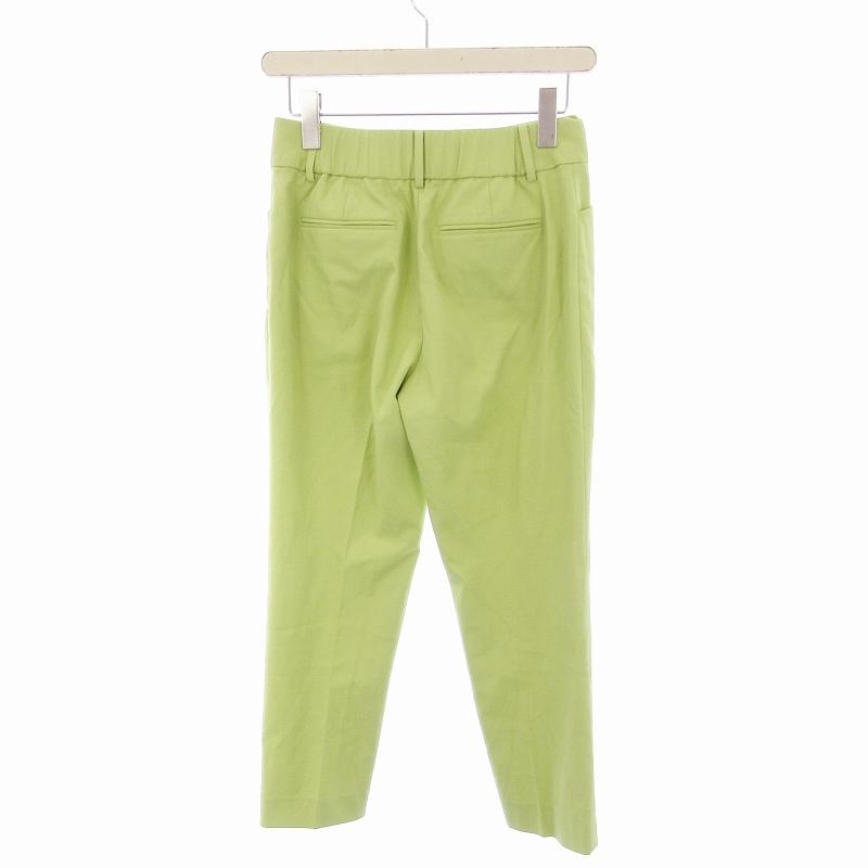 プラステ PLST スティックパンツ スラックス テーパード リネン混 S 黄