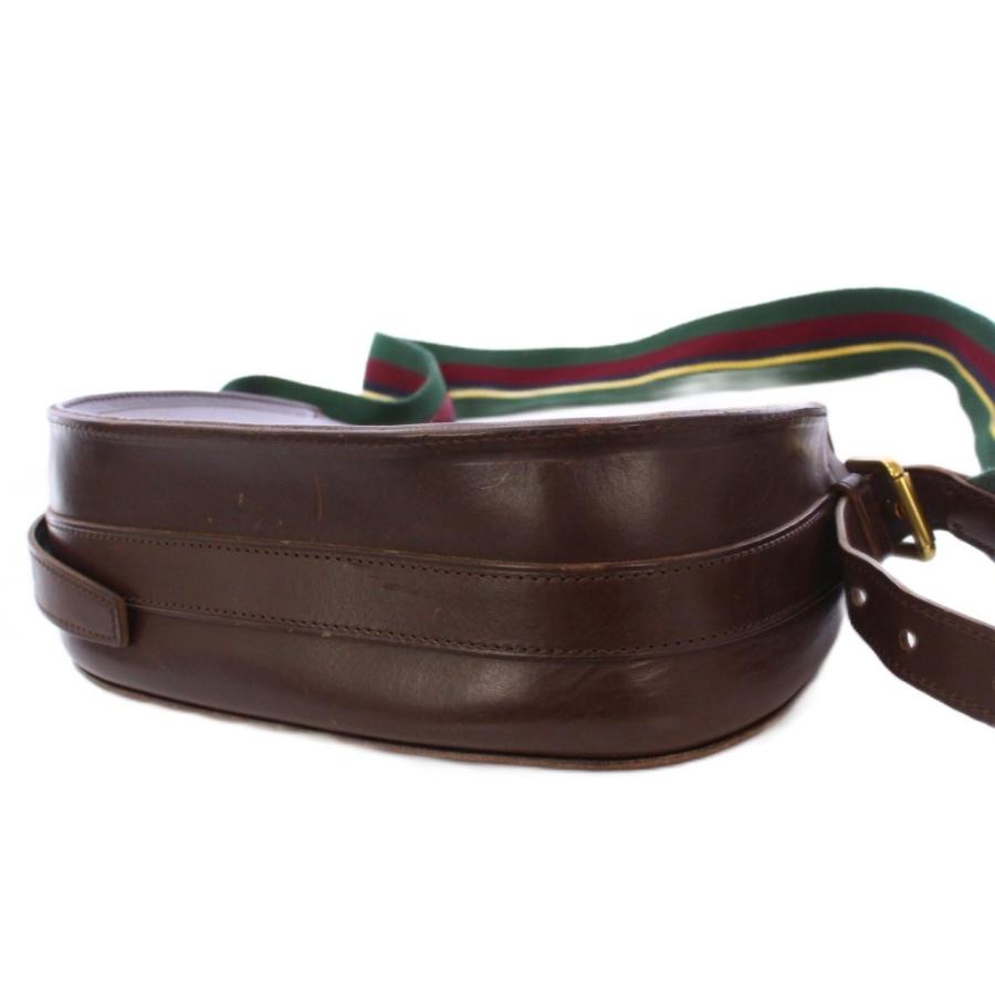 ポロラルフローレン　サドルバッグ　レザー　ショルダー　ブラウン　ロゴ　本革 ポロ ラルフローレン POLO RALPH LAUREN ショルダーバッグ クロス