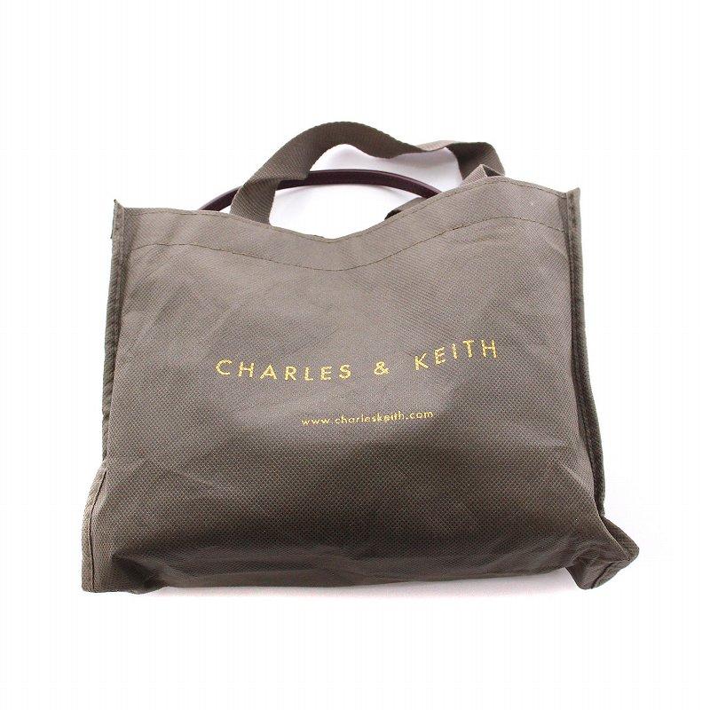 CHARLES & KEITH◇2wayクロスボディバッグ/ハンドバッグ◇送料込 チャールズ&キース CHARLES&KEITH フロントフラップ チェーン