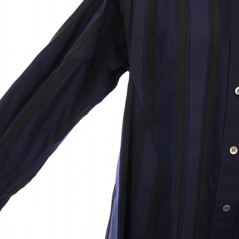 サカイ sacai シャツワンピース ひざ丈 長袖 レギュラーカラー
