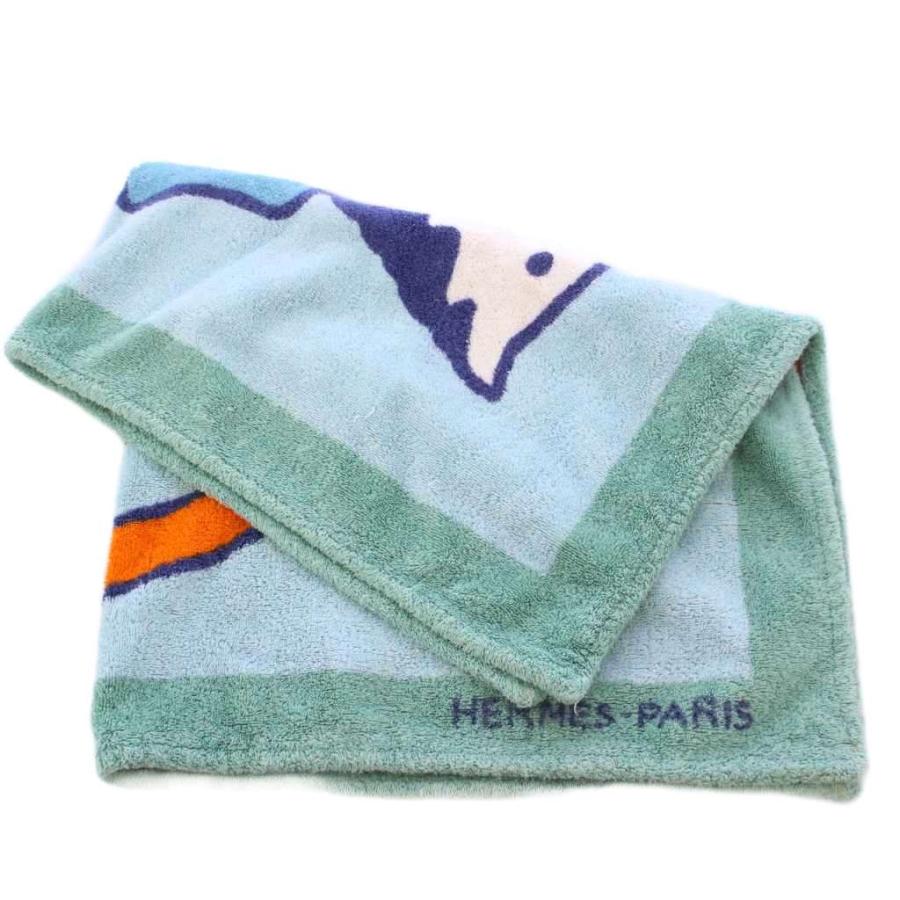 エルメス　HERMÈS バスタオル ブルー　ベビー　タオル　 ブランケット HERMES（エルメス） HERMES Adada beach towel アダダ ビーチタオル