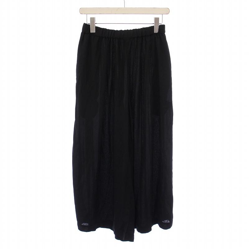 【中古】コムデギャルソン COMME des GARCONS ワイドパンツ イージー ウエストゴム S 黒 ブラック /BB レディース コムデギャルソン COMME des GARCONS ワイドパンツ イージー ウエスト