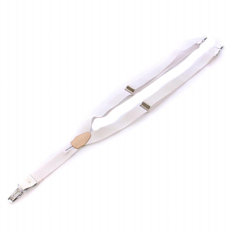 ナゴンスタンス nagonstans サスペンダー ストレッチ 白 ホワイト /BB