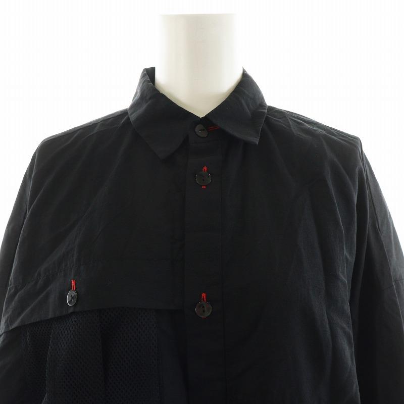【定価30000円！即完売品！】nagonstans 変形シャツ レアな黒！ nagonstans(ナゴンスタンス) half-sleeves shirt-dress - COLDBECK
