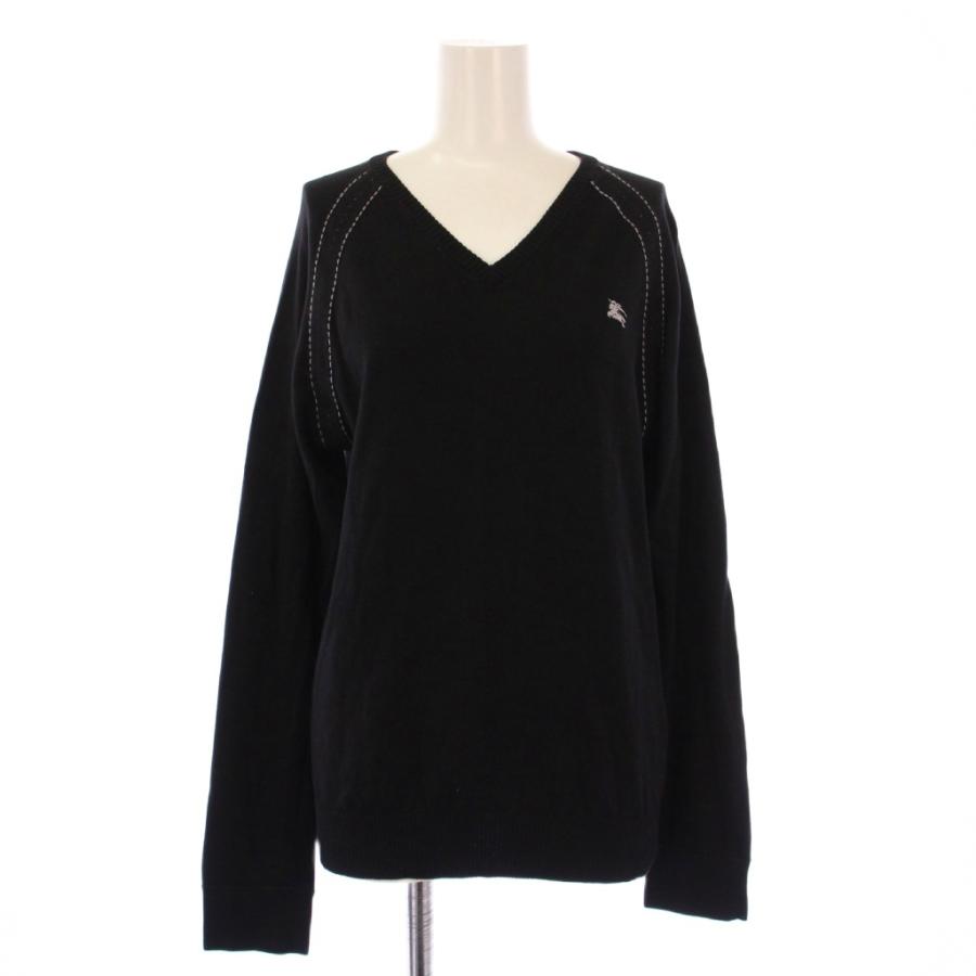BURBERRY バーバリーカシミヤ 100% 黒 Vネック セーター バーバリーニット セーター黒Vネック BURBERRY バーバリーカシミヤ 100