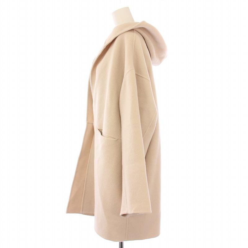 【中古】フレームワーク Framework コート アウター ショート丈 フード ウール 38 ベージュ /BB レディース フレームワーク Framework コート アウター ショート丈 フード ウール