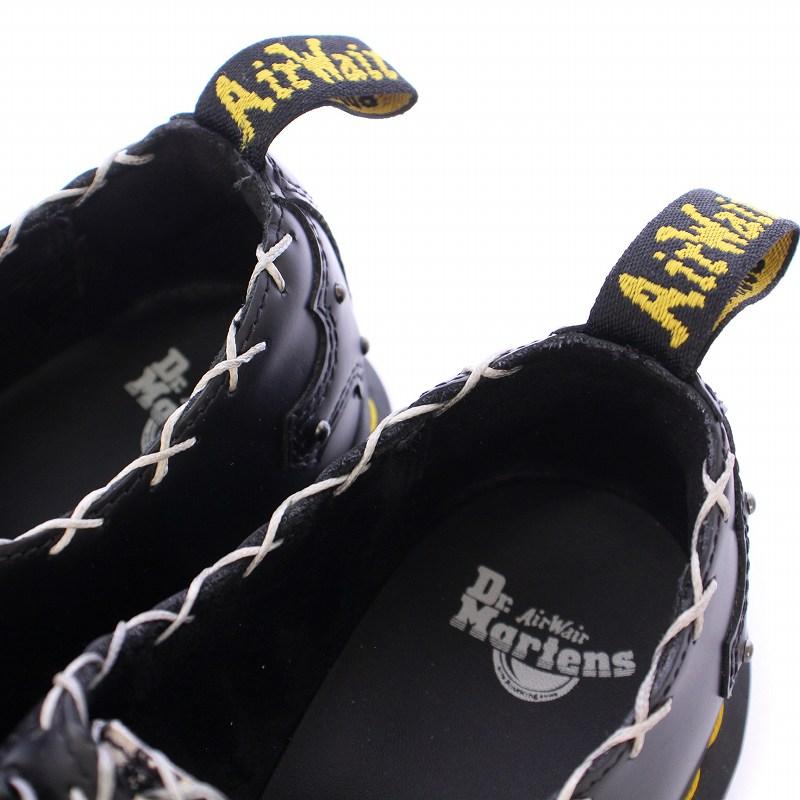 【中古】ドクターマーチン ラムジークワッド3スムースヘアロン レースアップシューズ ローカット 厚底 ゼブラ柄 黒 Dr.Martens（ドクターマーチン） ラムジークワッド3スムースヘアロン