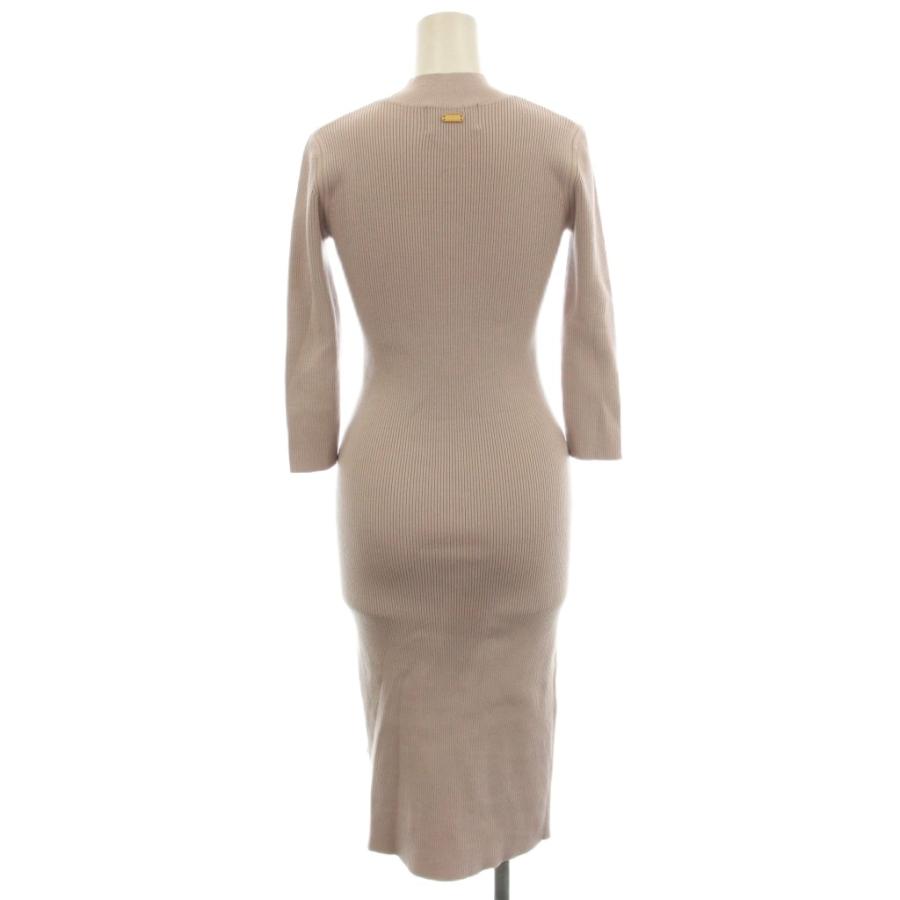 ミシェルマカロン michell Macaron 肩あき リブ ニットワンピース