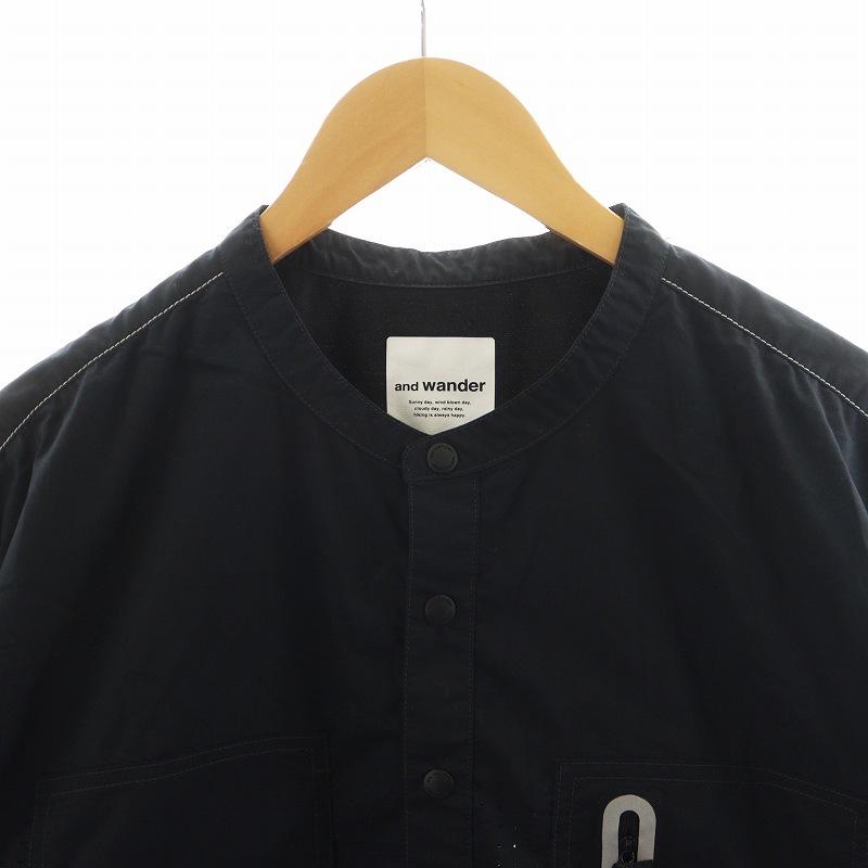 and wander アンドワンダー シャツ 半袖 プルオーバー ヘンリー