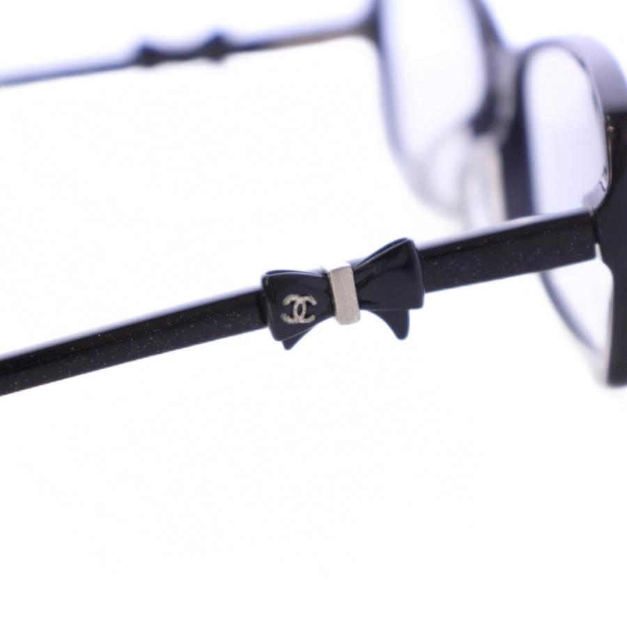 CHANEL 眼鏡　度なし　(りぼん) Chanel CHANEL CHANEL glasses 3392 square shape CC logo