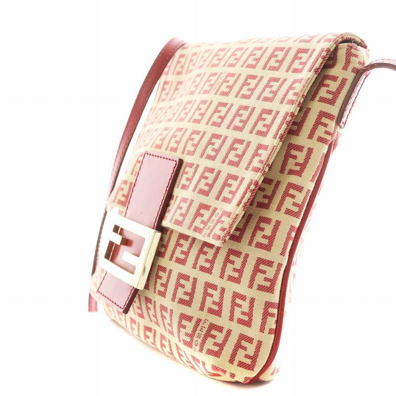 フェンディ　マンマバケット　ワンショルダーバッグ　ズッキーノ柄　ピンク　ベージュ FENDI FENDI フェンディ ズッキーノ マンマバケット ピンク系
