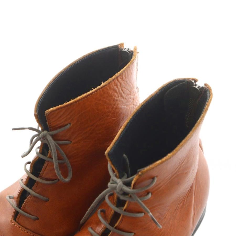 【中古】ノリエイ NORIEI ウォッシャブルバックジップブーツ ショートブーツ レザー 45 茶 ブラウン AW11-12 ノリエイ NORIEI ウォッシャブルバックジップブーツ ショートブーツ