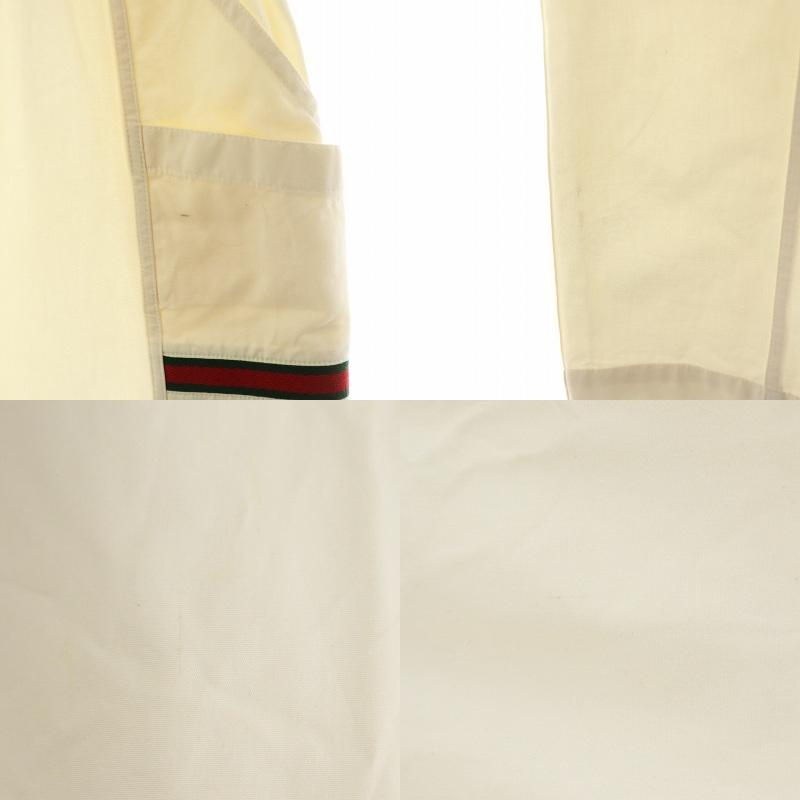 GUCCI グッチ シェリーライン フレアスカート ひざ丈 コットン リブ M  