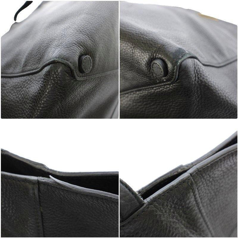 PRADA（プラダ） トートバッグ レザー トライアングルロゴ 黒 ブラック