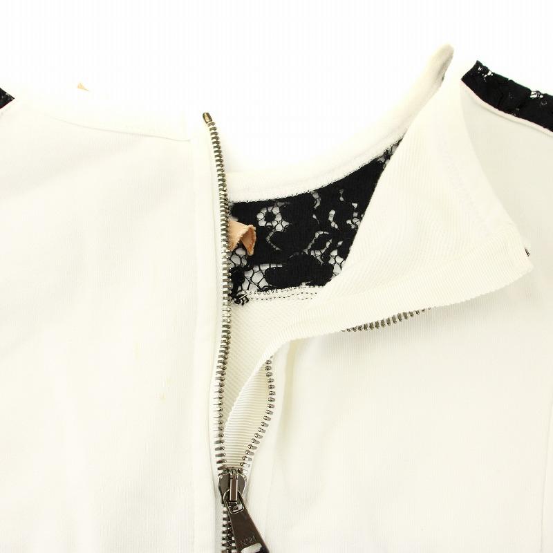 ヌメロヴェントゥーノ N°21 スウェット トレーナー 切替 レース ジップ  