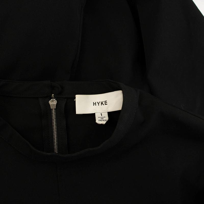【中古】ハイク HYKE 21AW TASLAN TWILL DRESS タスランツイルワンピース ロング 長袖 1 黒 212-16100 レディース ハイク HYKE 21AW TASLAN TWILL DRESS タスランツイルワンピース