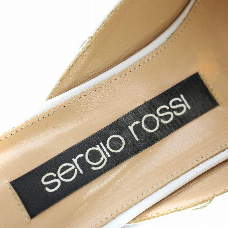 Sergio rossi（セルジオロッシ） ミュール レザー サンダル フリンジ