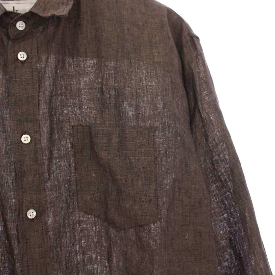 【中古】フランク&アイリーン 日本限定モデル LUKE ITALIAN LINEN シャツ 長袖 リネン L ブラウン 3520700034 フランク&アイリーン Frank&Eileen 日本限定モデル LUKE ITALIAN LINEN