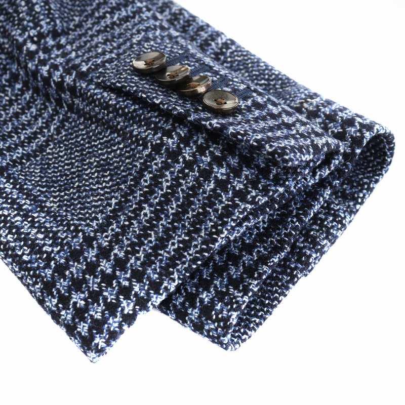 ラルディーニ LARDINI テーラードジャケット シングル チェック柄