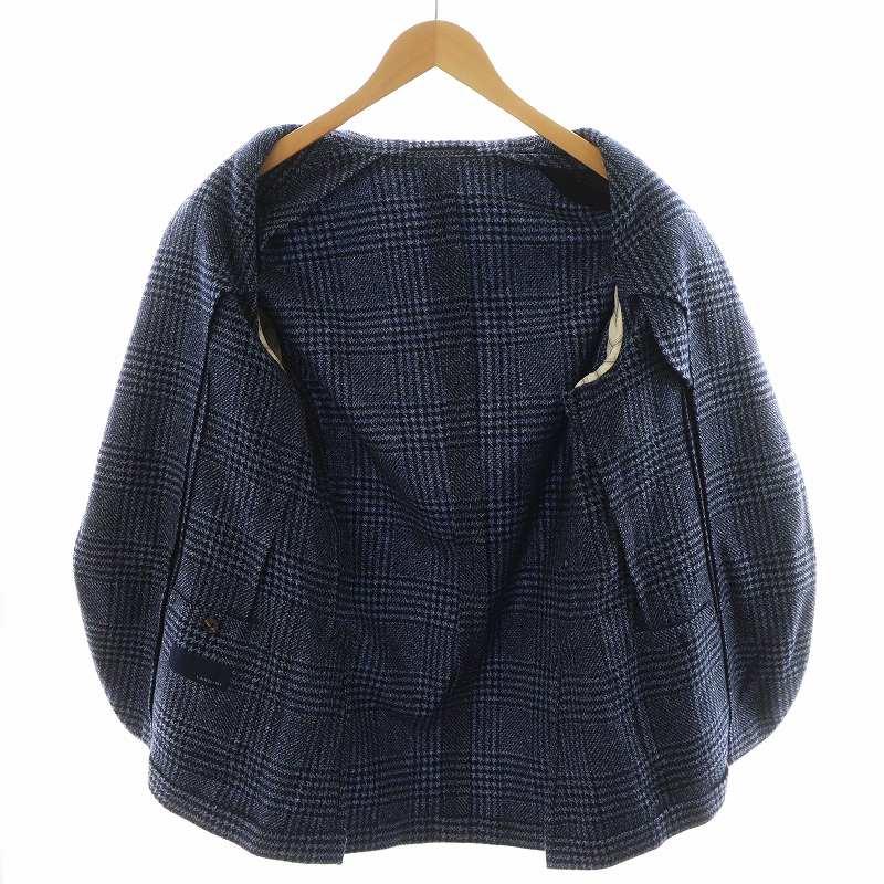 ラルディーニ LARDINI テーラードジャケット シングル チェック柄
