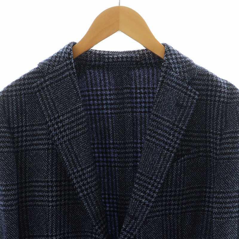 ラルディーニ LARDINI テーラードジャケット シングル チェック柄