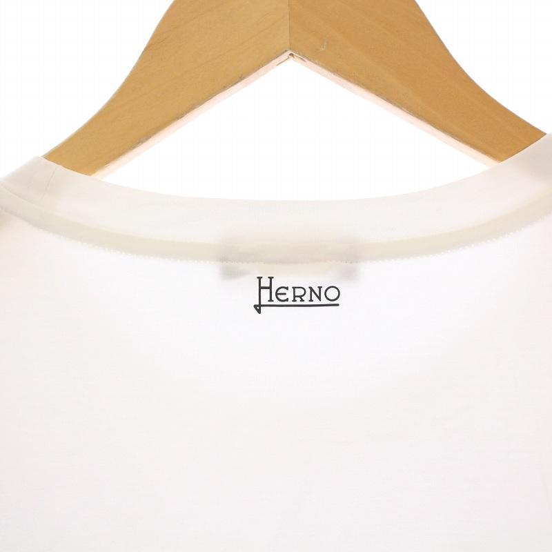 【中古】ヘルノ HERNO 23SS NEWヘルノ ストレッチジャージーTシャツ カットソー 半袖 50 白 JG000162U ヘルノ HERNO 23SS NEWヘルノ ストレッチジャージーTシャツ カットソー