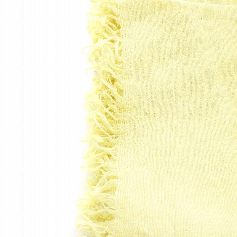 美品✨アソースメレ ストール フリンジ リネン 大判 オレンジ イエロー系 人気 美品✨アソースメレ ストール フリンジ リネン 大判 オレンジ